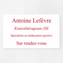 Plaque professionnelle économique en PVC gravoply 25x15cm