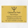 Plaque professionnelle pour psychologue en plexiglas 30x20cm