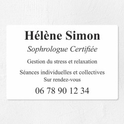 Plaque personnalisée économique en PVC 30x20cm｜Plaque professionnelle