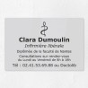 Plaque gravée pour infirmière libérale en plexiglas 30x20cm