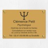 Plaque psychologue personnalisée économique en PVC économique 30x20cm