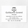 Plaque professionnelle pour avocat en plexiglas 30x20cm