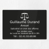 Plaque professionnelle pour avocat en plexiglas 30x20cm