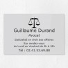 Plaque professionnelle pour avocat en plexiglas 30x20cm