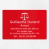 Plaque professionnelle pour avocat en plexiglas 30x20cm