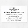 Plaque gravée pour commissaire de justice en plexiglas 30x20cm