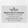 Plaque gravée pour commissaire de justice en plexiglas 30x20cm