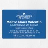 Plaque gravée pour commissaire de justice en plexiglas 30x20cm