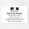 Plaque gravée pour mairie en plexiglas 30x20cm