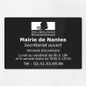 Plaque gravée pour mairie en plexiglas 30x20cm