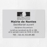 Plaque gravée pour mairie en plexiglas 30x20cm