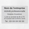 Plaque gravée pour entreprise en plexiglas 30x20cm