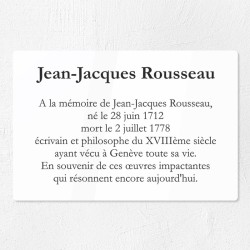 Plaque commémorative en plexiglas gravé 30x20cm