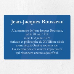 Plaque commémorative en plexiglas gravé 30x20cm