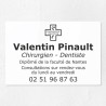 Plaque dentiste en plexiglas gravé 30x20cm