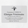 Plaque vétérinaire en plexiglas gravé 30x20cm