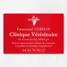 Plaque vétérinaire en plexiglas gravé 30x20cm