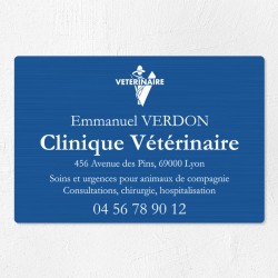 Plaque vétérinaire en aluminium 30x20cm