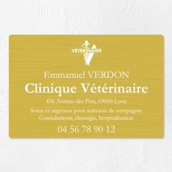 Plaque vétérinaire en aluminium 30x20cm