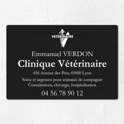 Plaque vétérinaire en aluminium 30x20cm