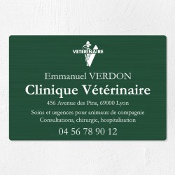 Plaque vétérinaire en aluminium 30x20cm