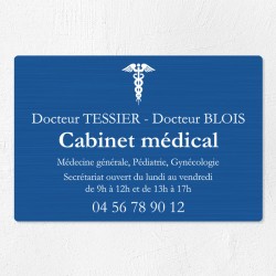 Plaque cabinet médical en aluminium 30x20cm