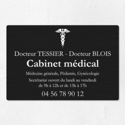 Plaque cabinet médical en aluminium 30x20cm