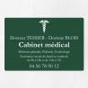 Plaque cabinet médical en aluminium 30x20cm