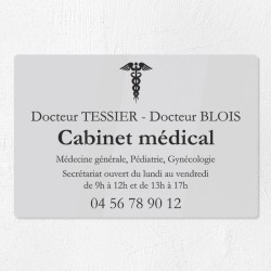 Plaque cabinet médical en plexiglas gravé 30x20cm