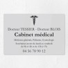 Plaque cabinet médical en plexiglas gravé 30x20cm