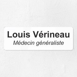 Plaque porte de cabinet médical en plexiglas gravé 15x5cm