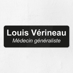 Plaque porte de cabinet médical en plexiglas gravé 15x5cm