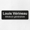 Plaque porte de cabinet médical en plexiglas gravé 15x5cm