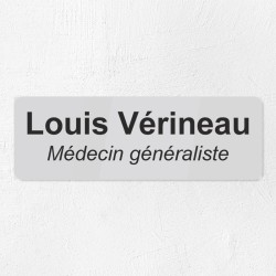 Plaque porte de cabinet médical en plexiglas gravé 15x5cm