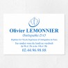 Plaque ostéopathe économique en PVC gravoply 30x20cm