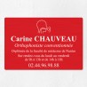 Plaque orthophoniste en aluminium 30x20cm