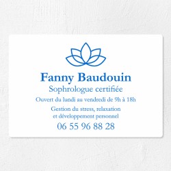 Plaque sophrologue économique en PVC gravoply 30x20cm