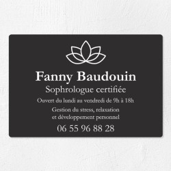 Plaque sophrologue économique en PVC gravoply 30x20cm