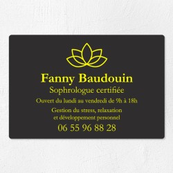 Plaque sophrologue économique en PVC gravoply 30x20cm