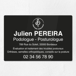 Plaque podologue en plexiglas gravé 30x20cm