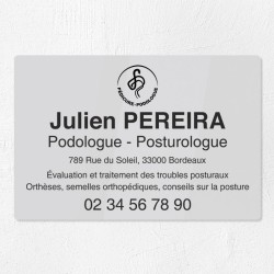 Plaque podologue en plexiglas gravé 30x20cm