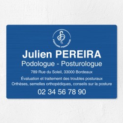 Plaque podologue en aluminium 30x20cm