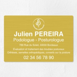 Plaque podologue en aluminium 30x20cm