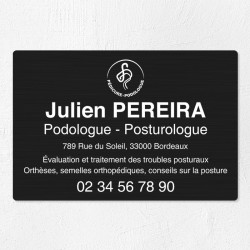 Plaque podologue en aluminium 30x20cm