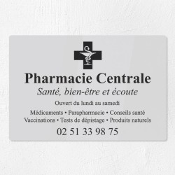 Plaque pharmacie en plexiglas gravé 30x20cm