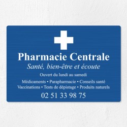 Plaque pharmacie en aluminium 30x20cm