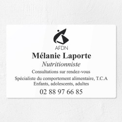 Plaque nutritionniste en plexiglas gravé 30x20cm