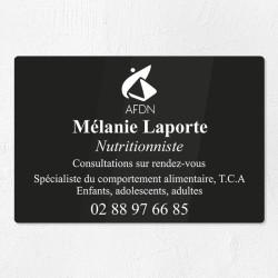 Plaque nutritionniste en plexiglas gravé 30x20cm