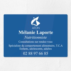 Plaque nutritionniste en plexiglas gravé 30x20cm