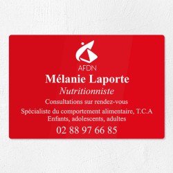 Plaque nutritionniste en plexiglas gravé 30x20cm